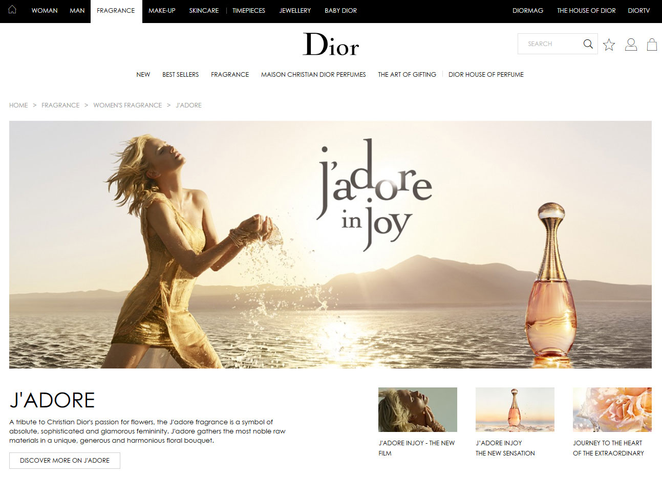 Dior J'adore Injoy Campaign featuring Charlize Theron