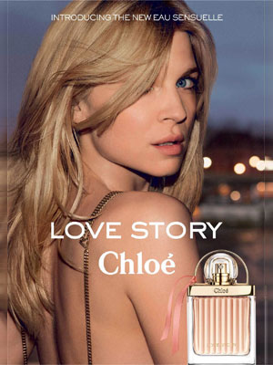 Clemence Poesy Chloe Love Story Eau Sensuelle