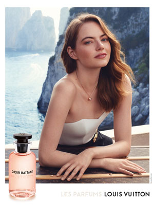 Emma Stone for Louis Vuitton Coeur Battant celebrity Perfume ad