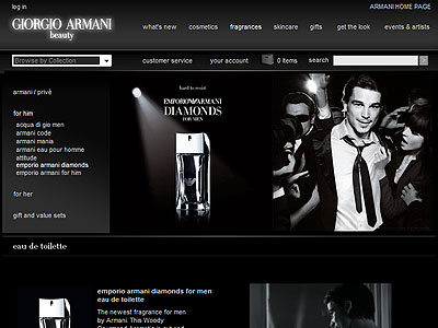 armani website