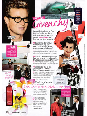 Cosmo Magazine celebrity perfumes