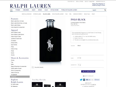 Ralph Lauren Polo Black website, Nacho Figueras