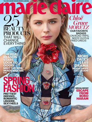 Chloe Grace Moretz Marie Claire Magazine February 2016