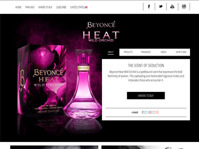 Heat Wild Orchid website, Beyonce Knowles