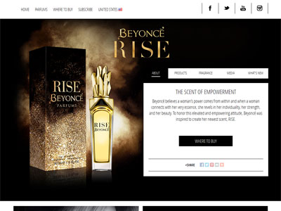 Rise website, Beyonce Knowles
