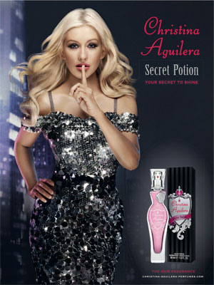 Christina Aguilera Secret Potion Celebrity Perfume Ads