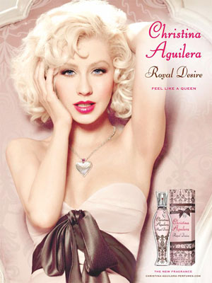 Christina Aguilera Royal Desire Celebrity Perfume Ads