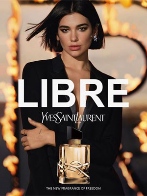 Dua Lipa Yves Saint Laurent Libre celebrity perfume ad