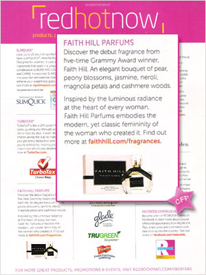 Faith Hill Perfume, Redbook