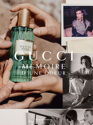 Harry Styles models Gucci Memoire d'Une Odeur