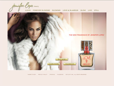 JLove website, Jennifer Lopez