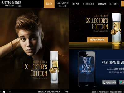 Justin Bieber Collector's Edition website, Justin Bieber