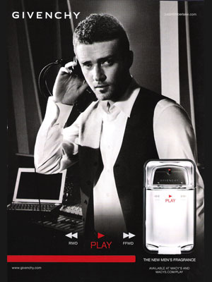 Justin Timberlake Givenchy Play Cologne 