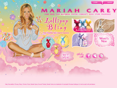 Lollipop Bling - Mine Again website, Mariah Carey
